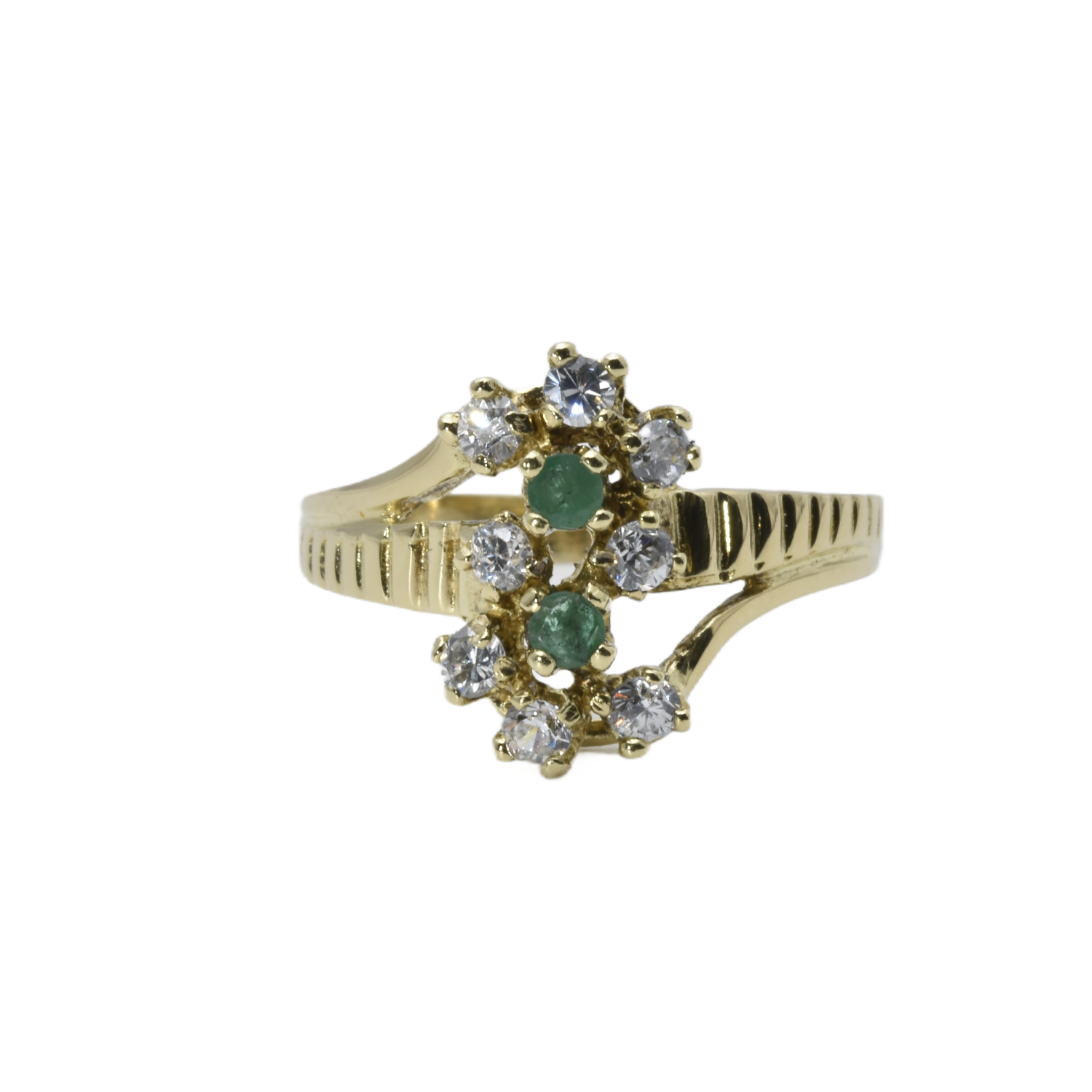 Ring mit Smaragden und Zirkonia