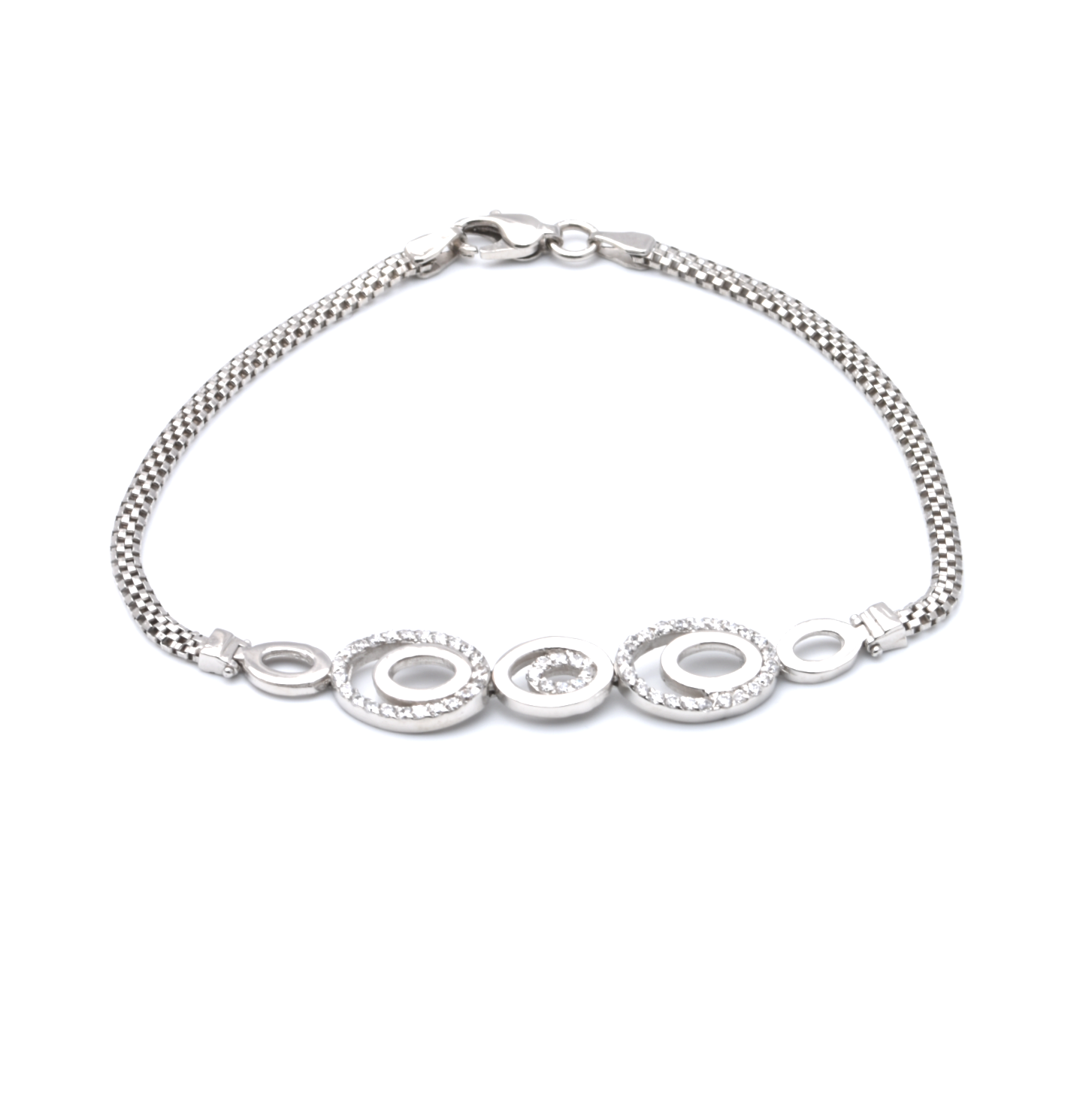 Armband | 750/000 Weißgold | Zirkonia