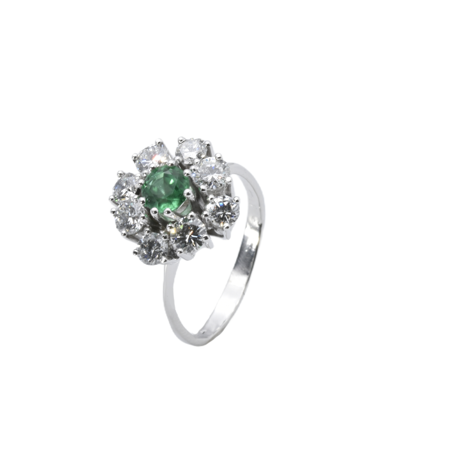 Ring mit Brillanten und Tsavorit