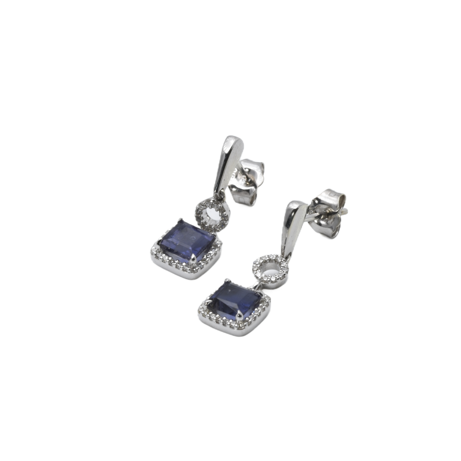 Ohrstecker mit Diamanten und Tansanit