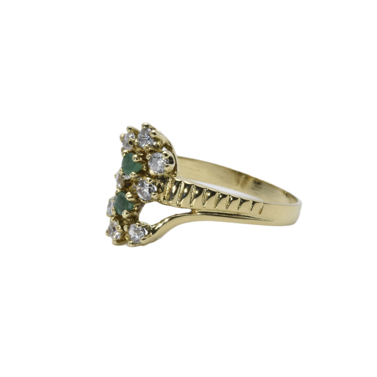 Ring mit Smaragden und Zirkonia