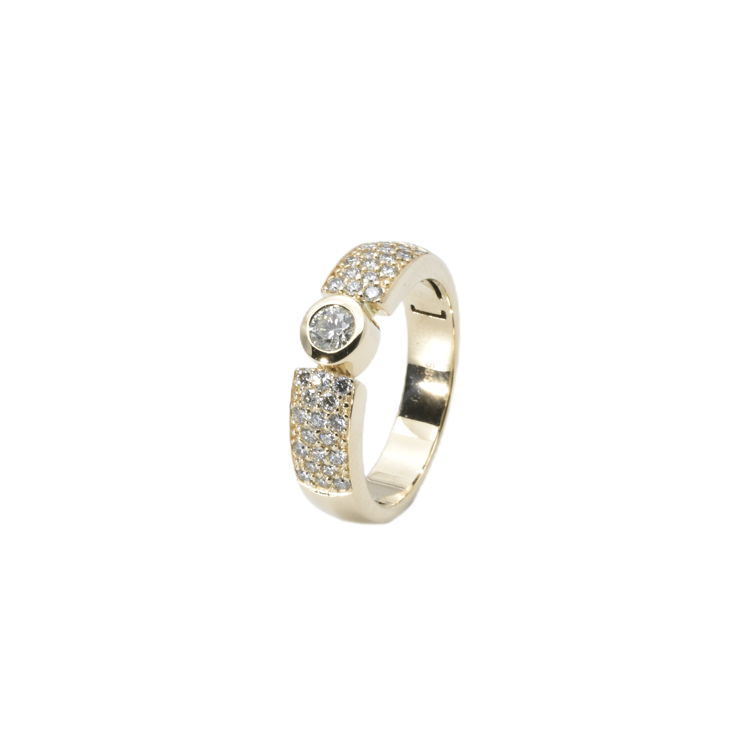 Ring mit Brillanten | 585/000 Gelbgold