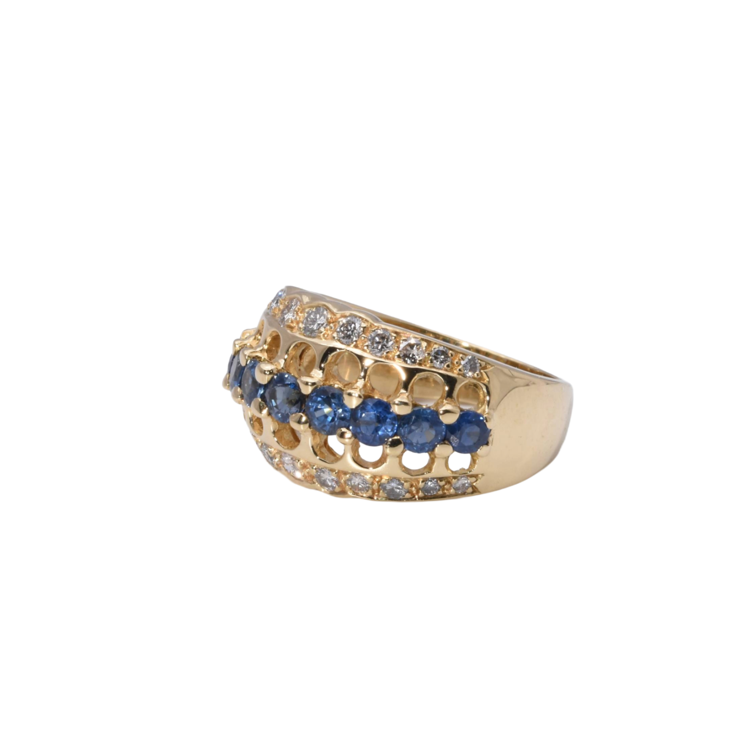 Ring Brillanten und Saphir