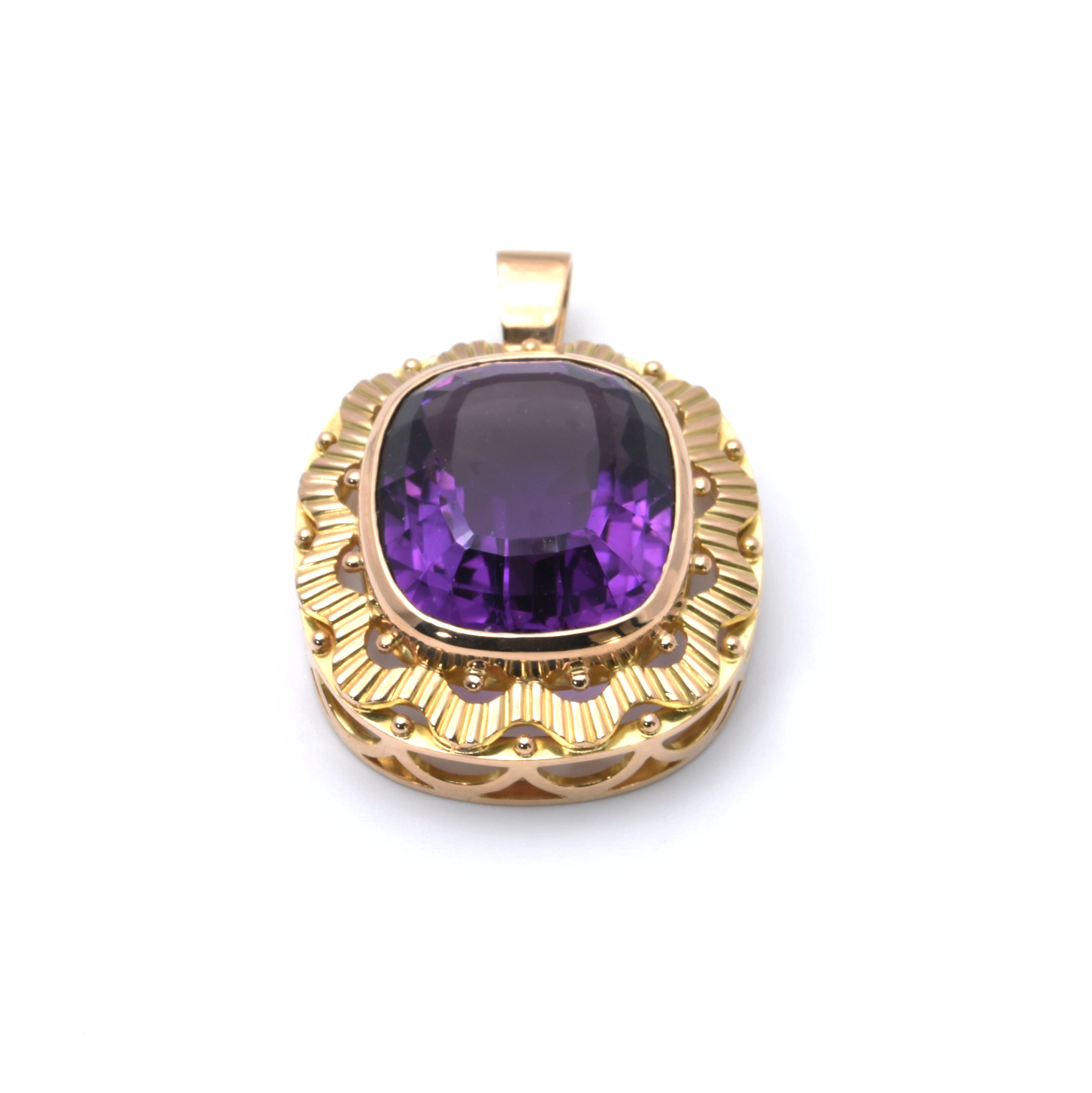 Anhänger | 585/000 Gelbgold | Amethyst
