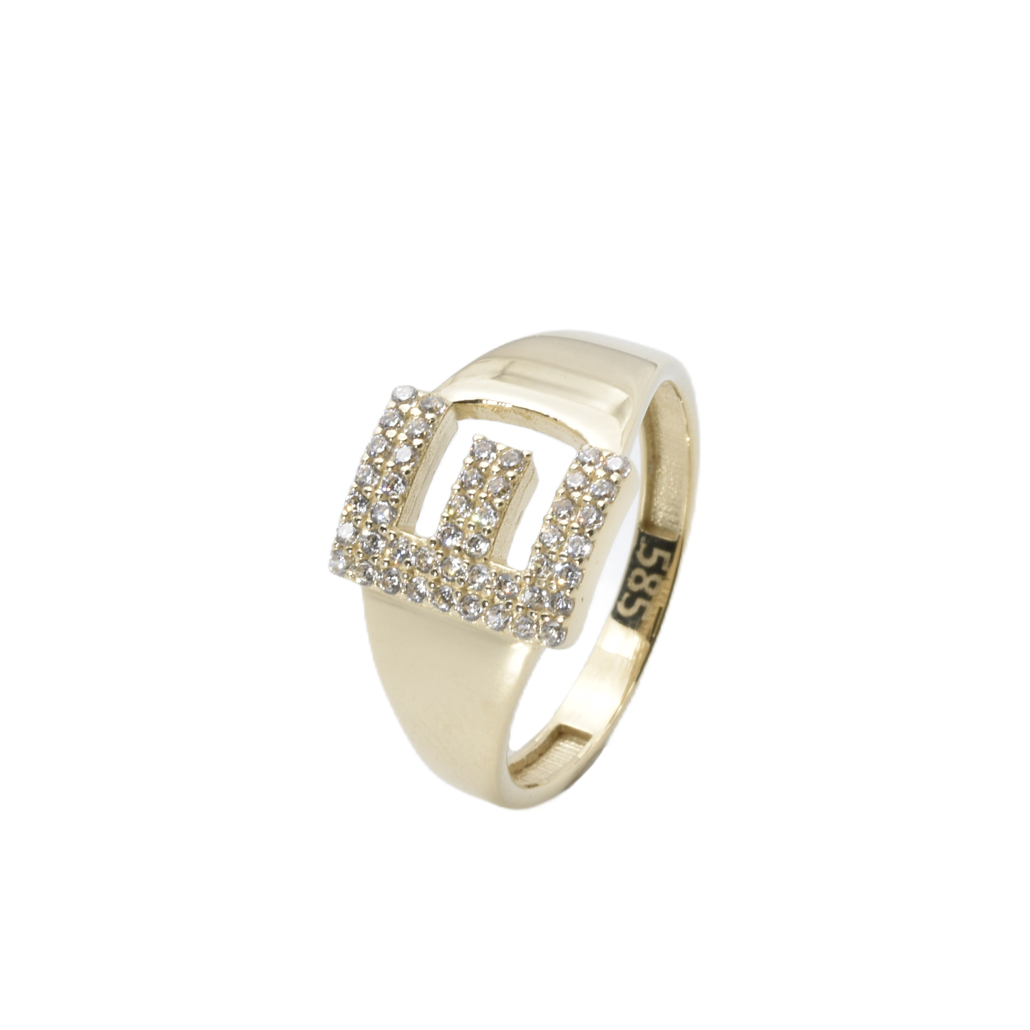 Ring Buchstabe "E" mit Zirkonia