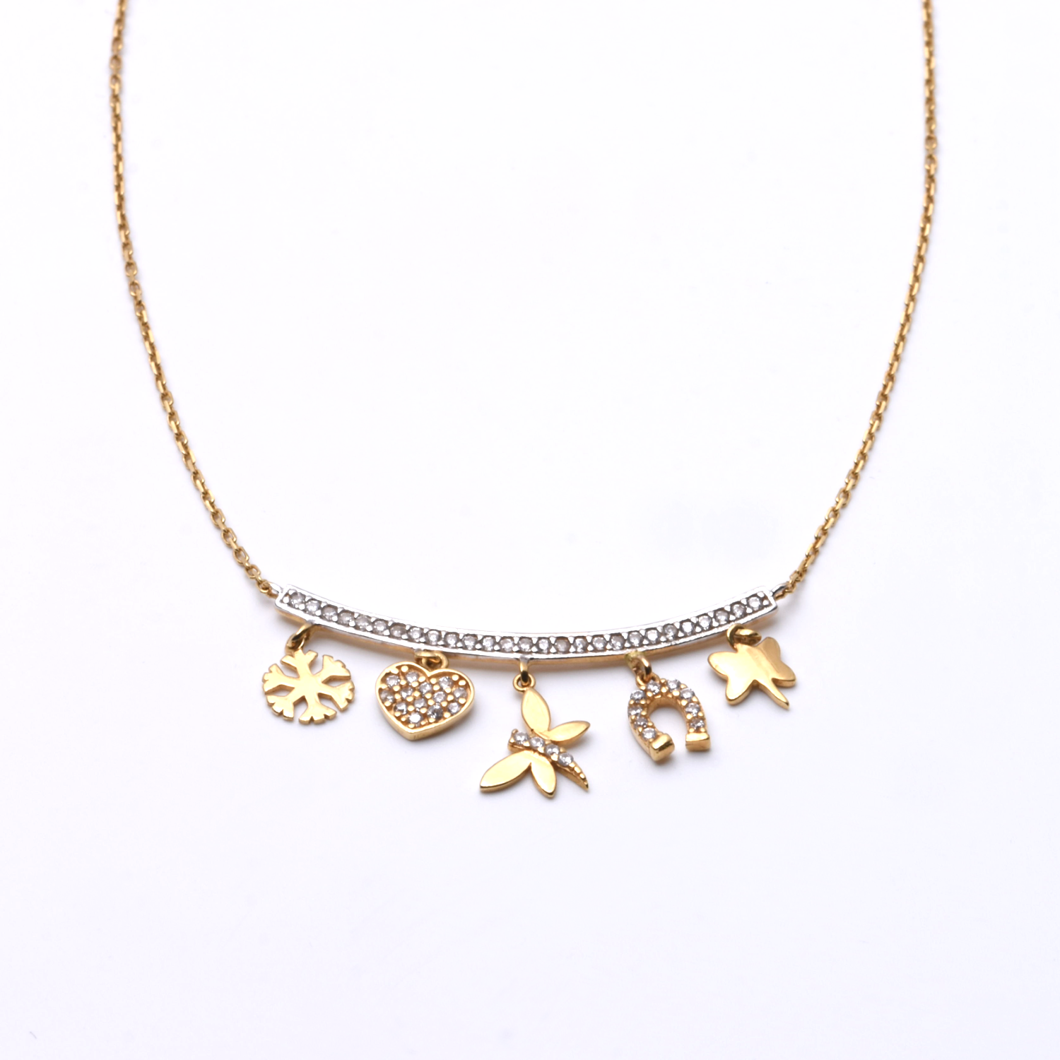 Collier mit Anhänger und Zirkonia