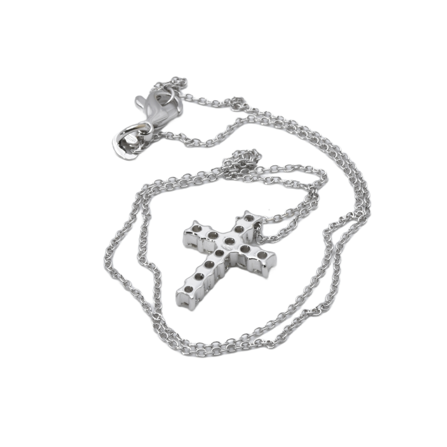 Kette mit Kreuzanhänger mit Brillanten
