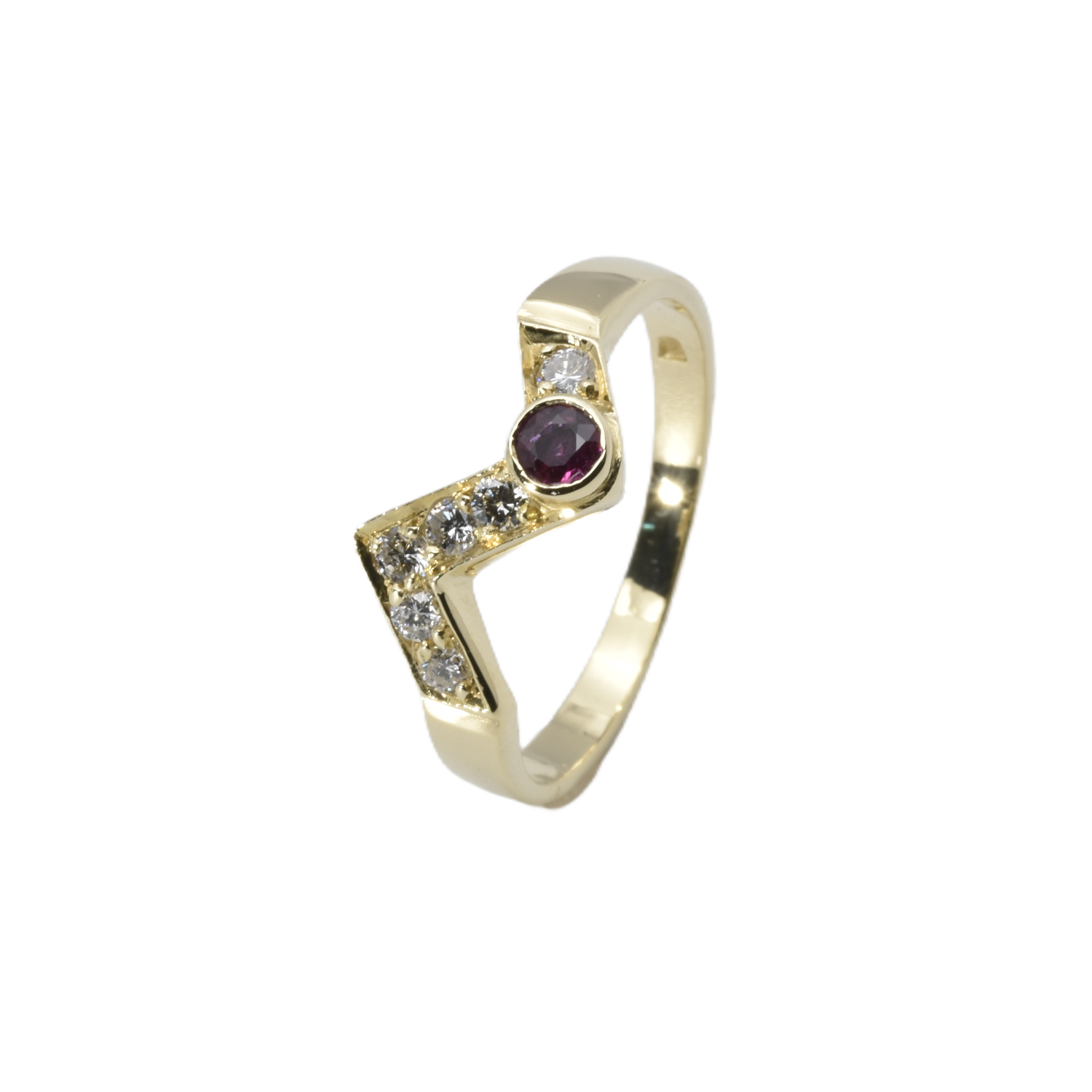 Ring mit Brillanten und Turmalin