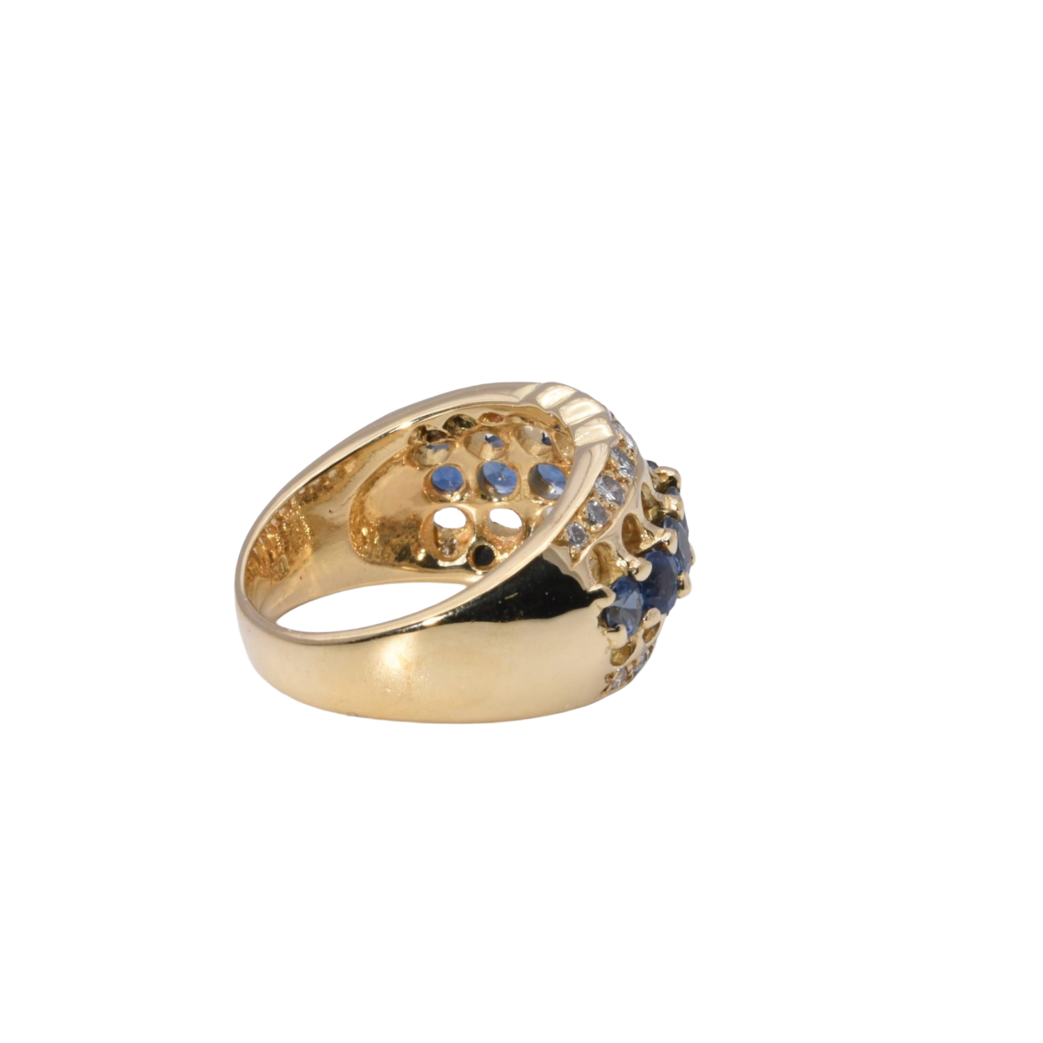 Ring Brillanten und Saphir
