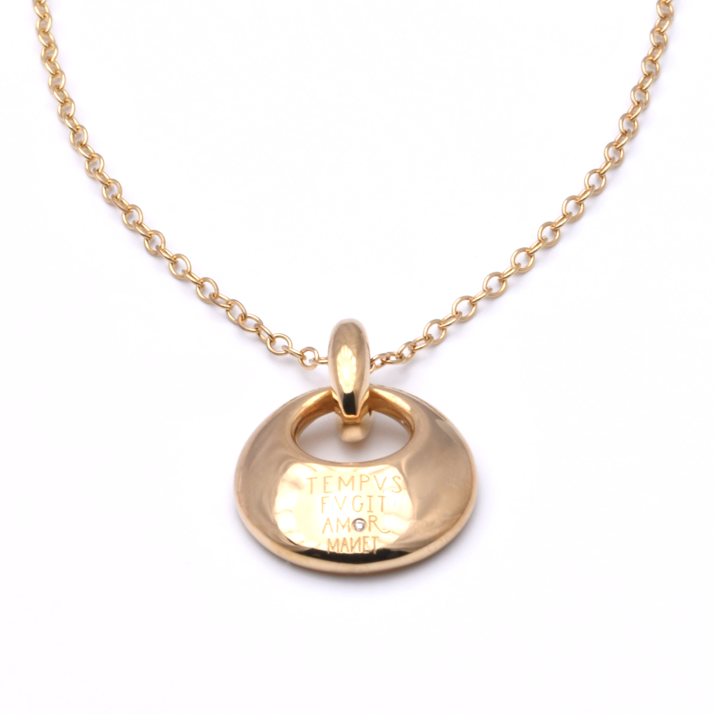 WEMPE Kette und Anhänger Tempus Fugit mit Brillanten