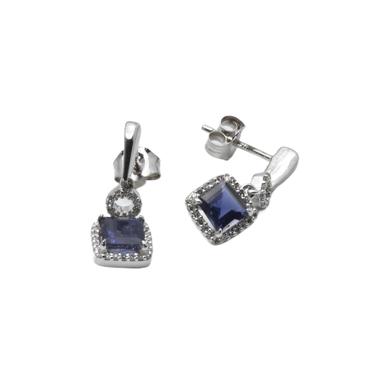 Ohrstecker mit Diamanten und Tansanit