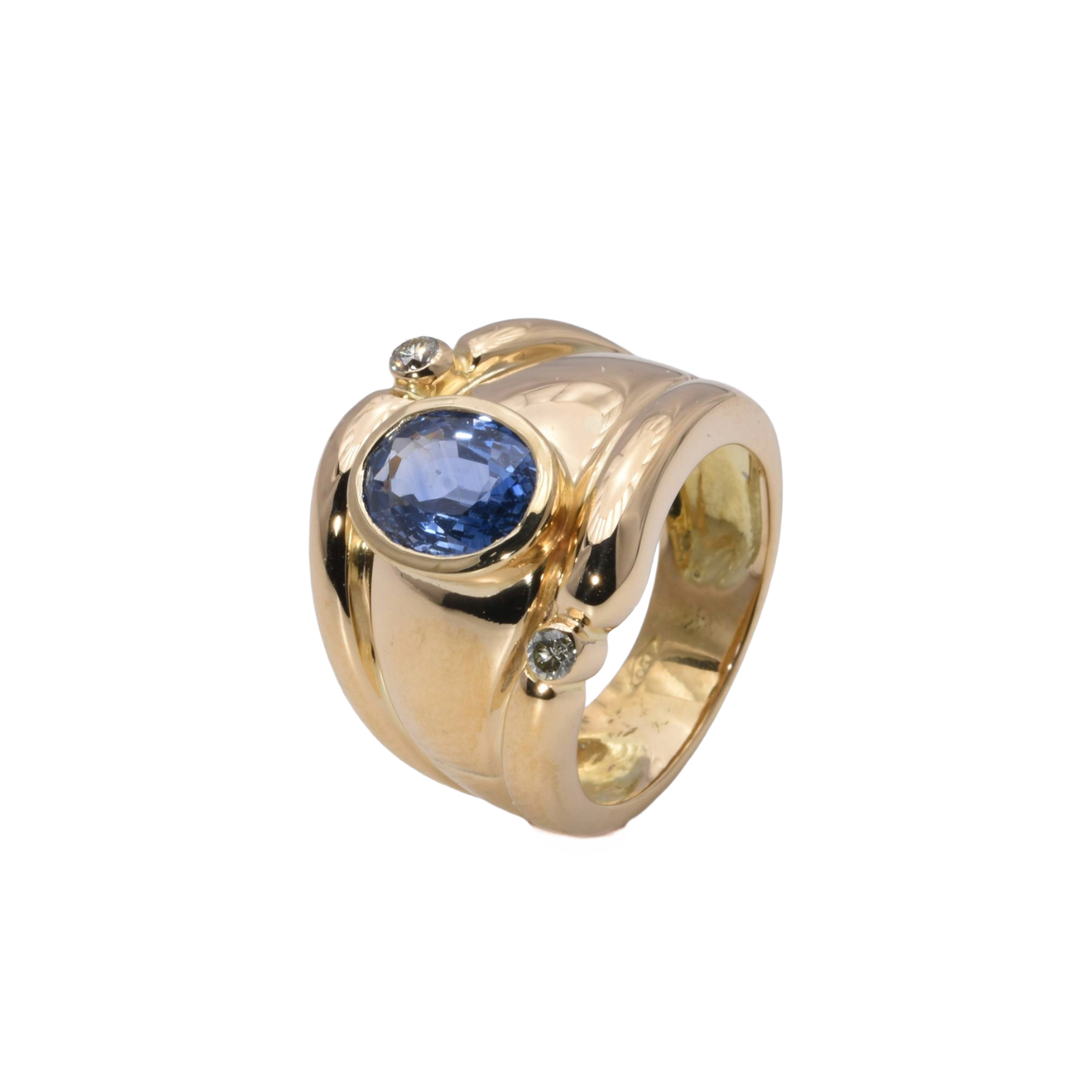 Ring mit Saphir und Brillanten
