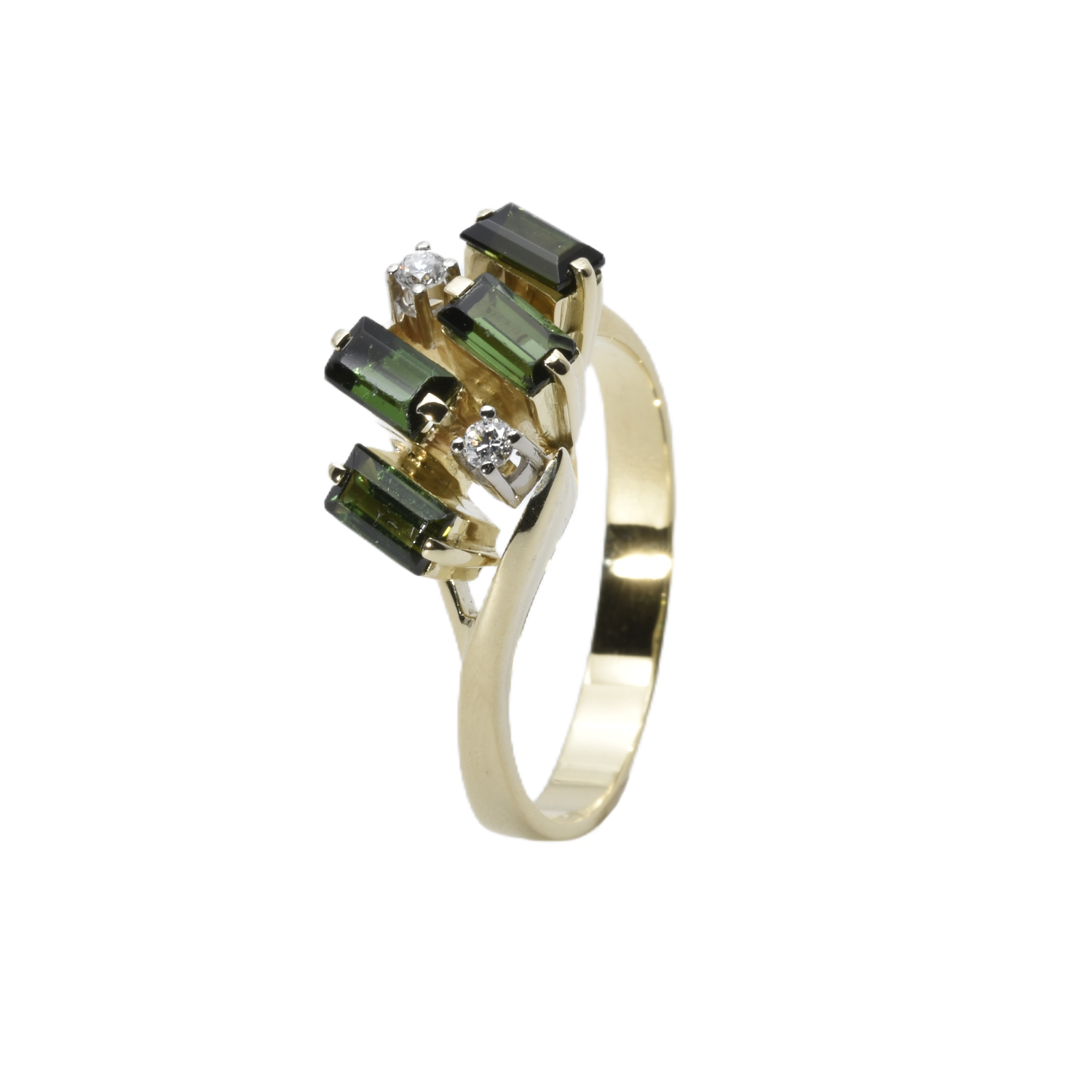 Ring mit Tsavorite und Brillanten