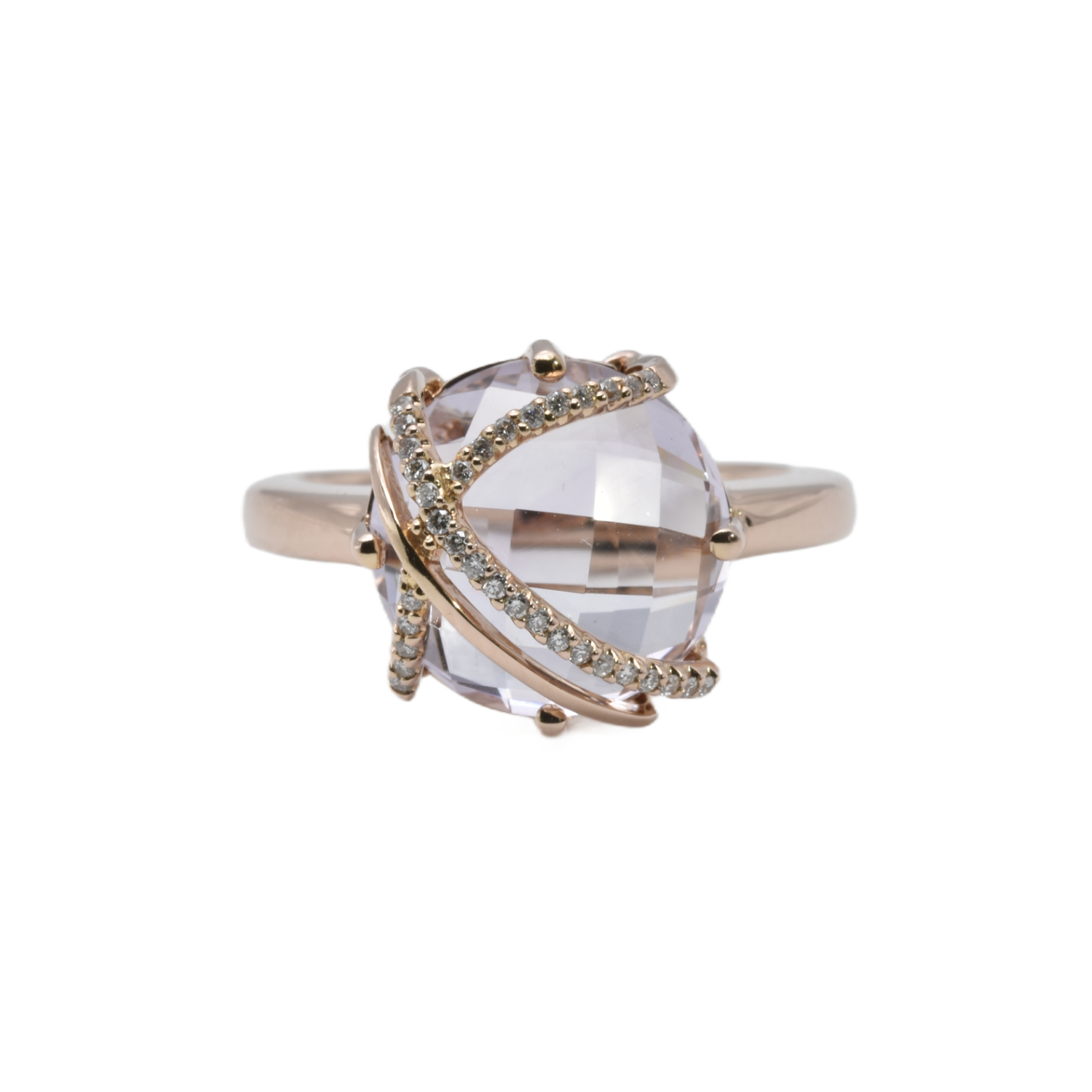 Ring mit Morganit und Brillanten