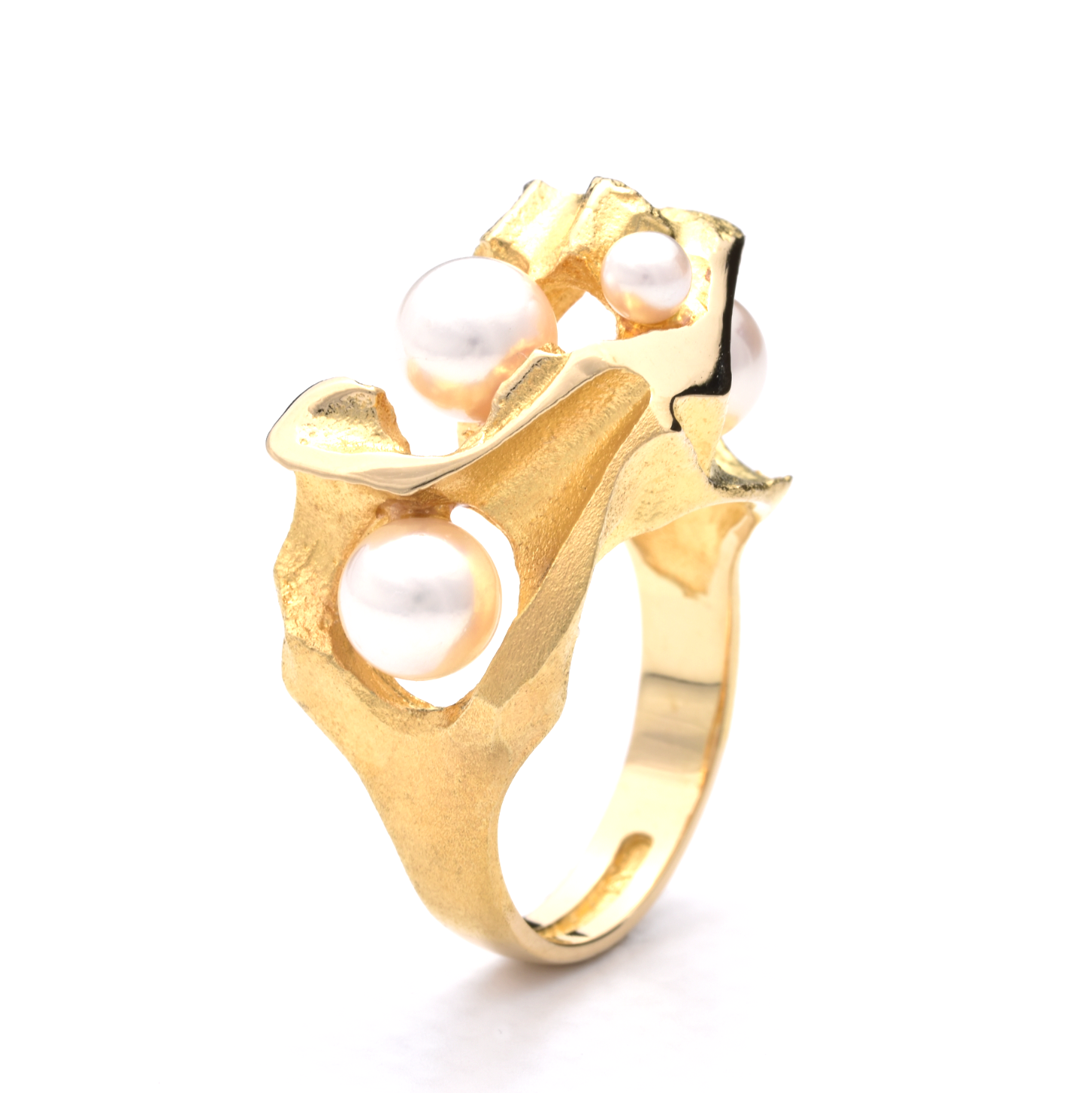 Ring | 750/000 Gelbgold | Perlen | Lapponia