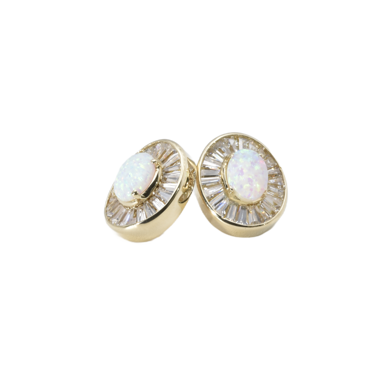 Ohrstecker mit Opale und Diamanten