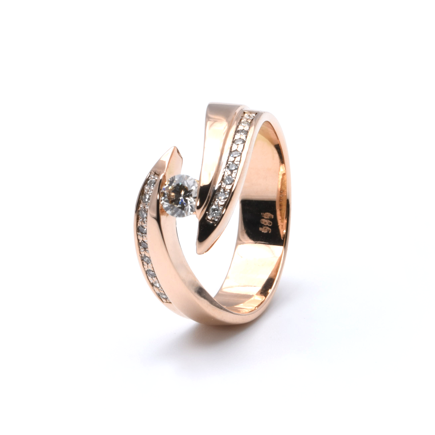 Ring | 585/000 Gold | Roségold | Brillanten