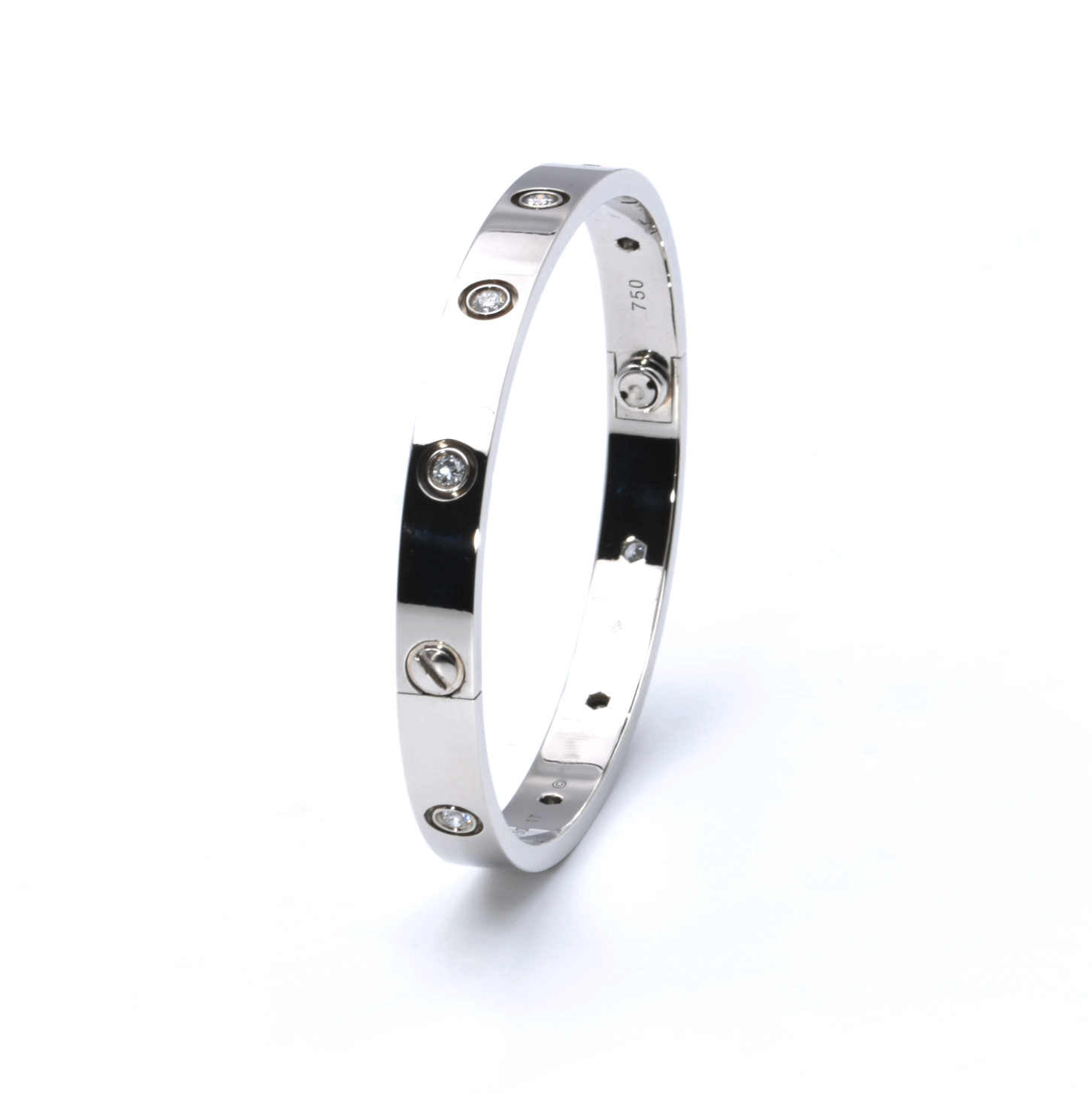 Armreif | 750/000 Weißgold | Cartier Love | Brillanten