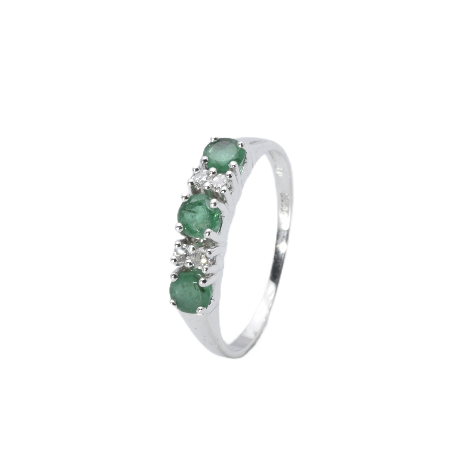Ring mit Diamanten und Smaragden