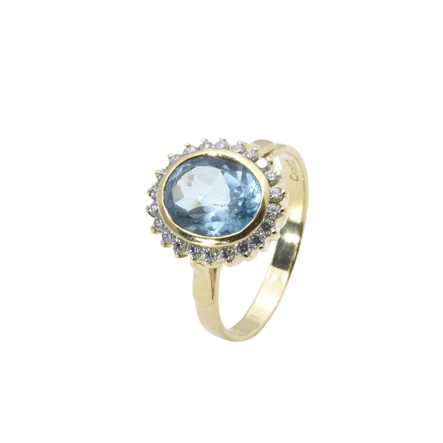 Ring mit Aquamarin und Brillanten