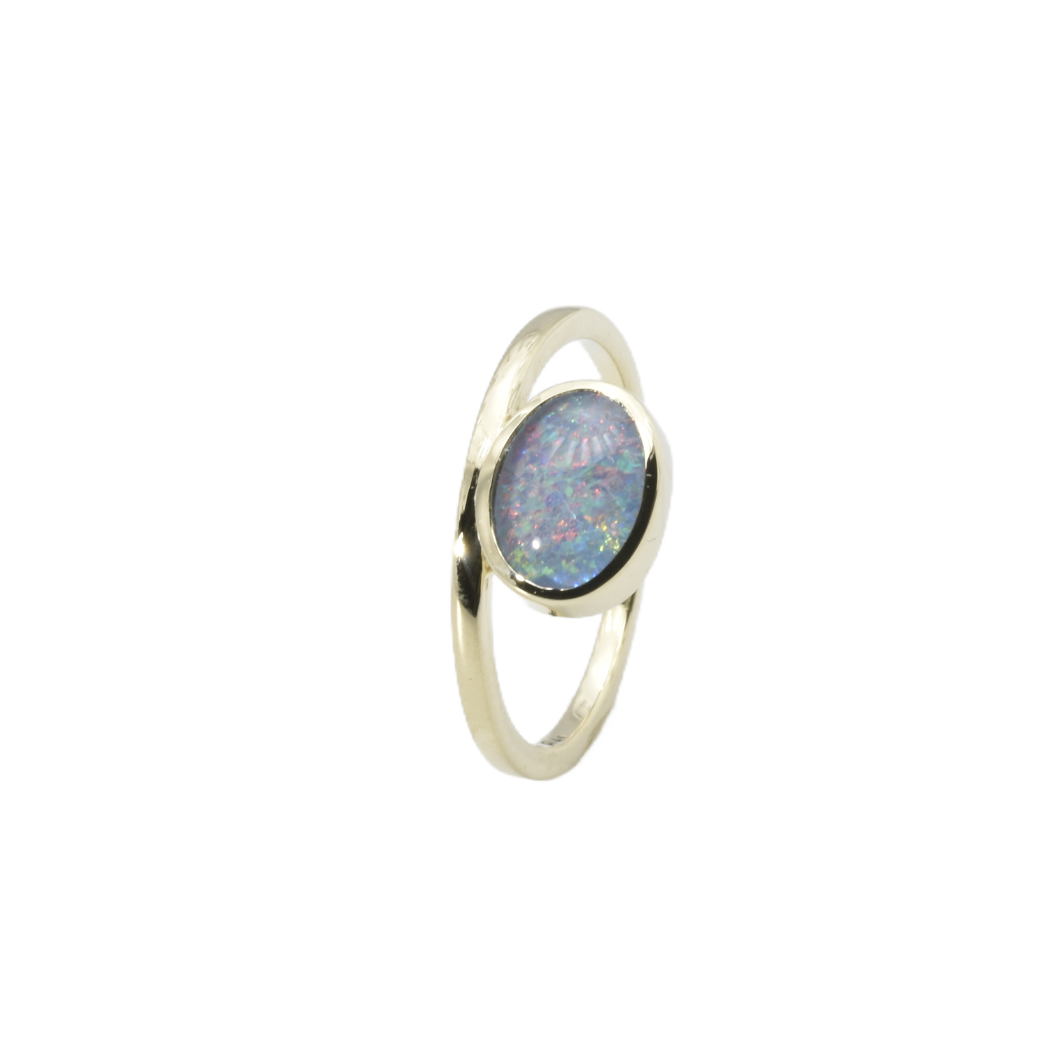 Ring mit weißem Opal