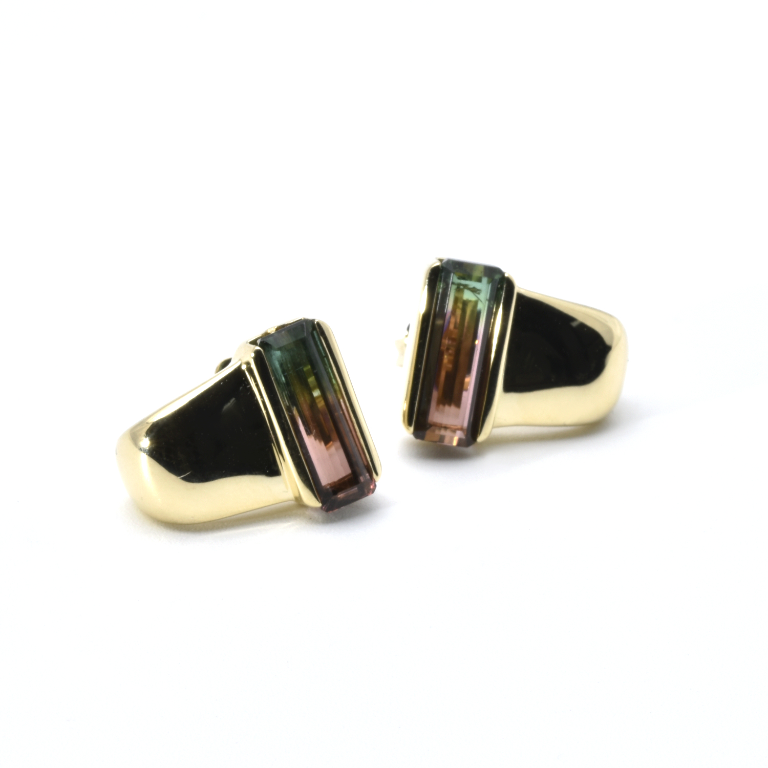 Ohrstecker mit Bicolor-Turmalin