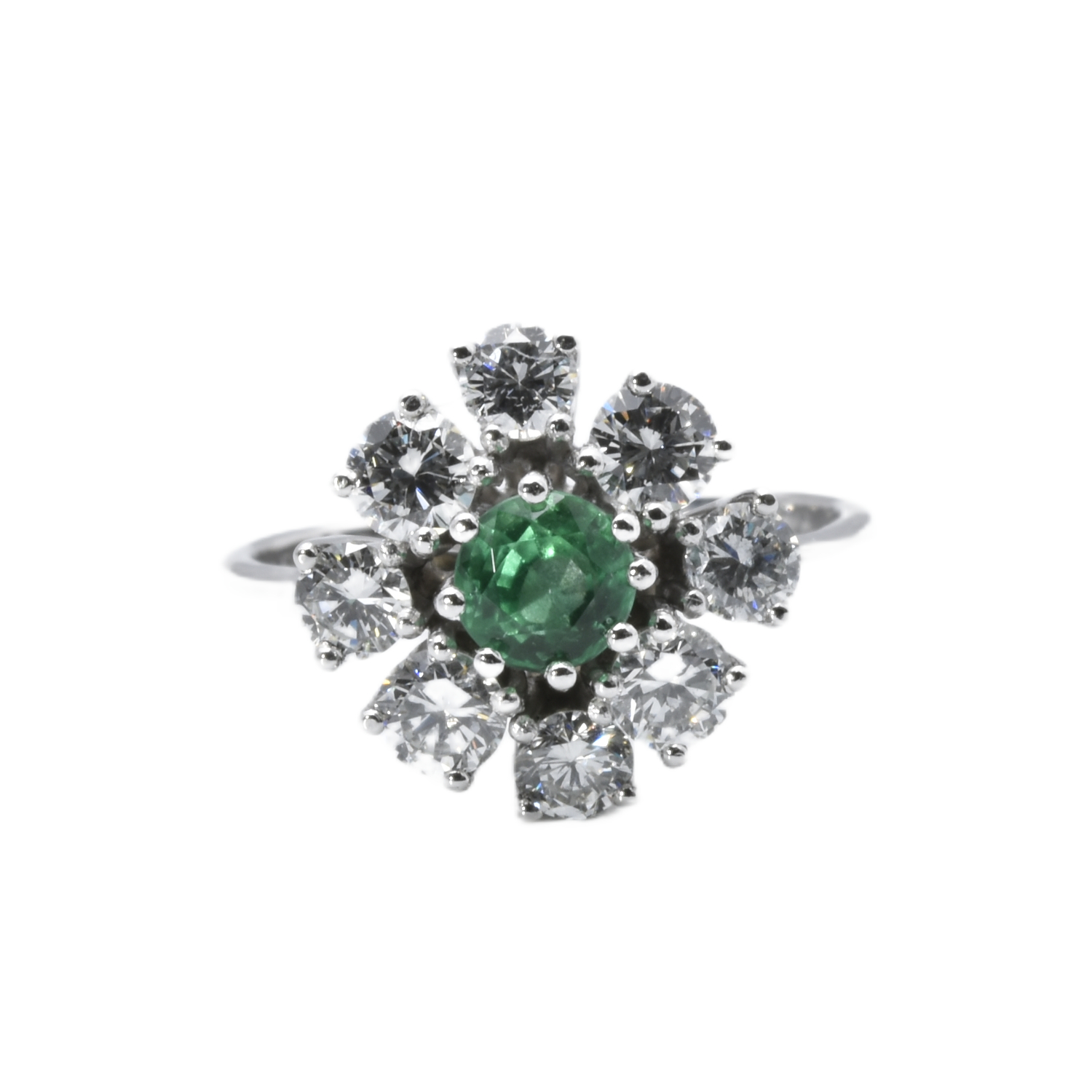Ring mit Brillanten und Tsavorit