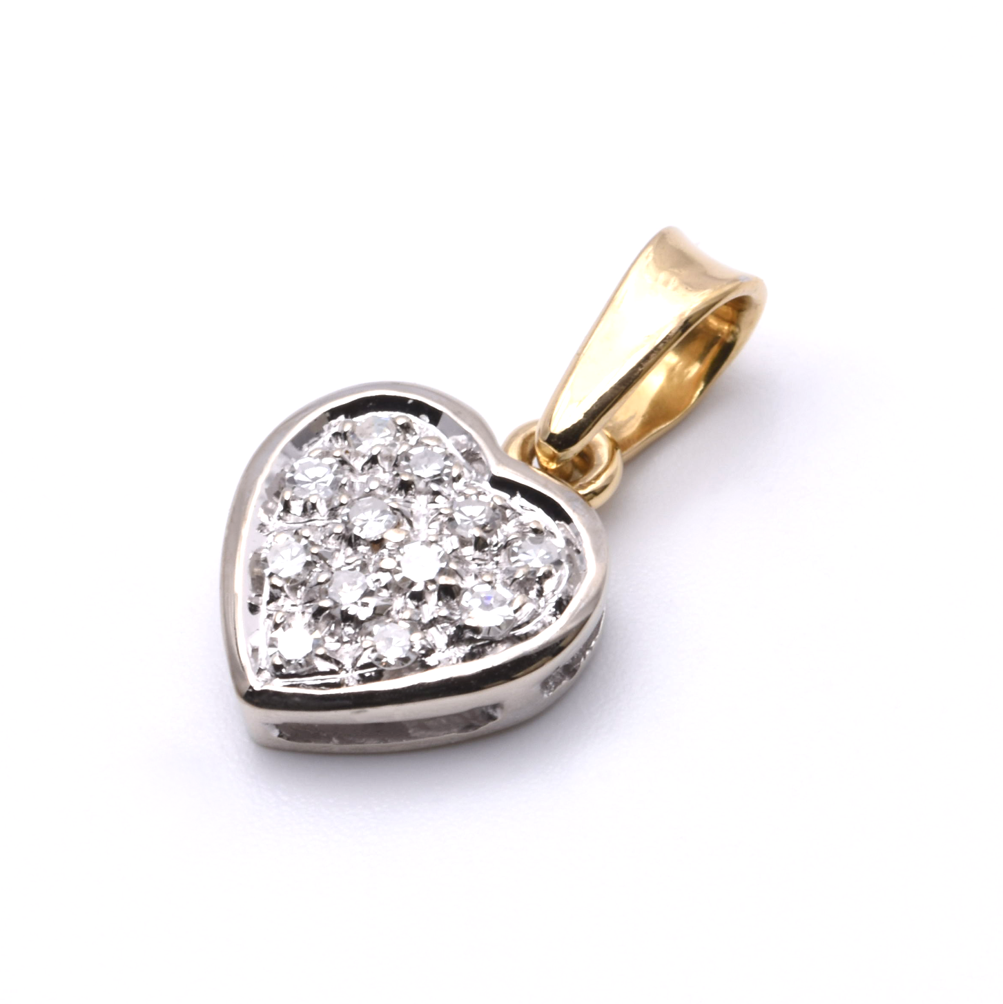 Anhänger Herz mit Diamanten