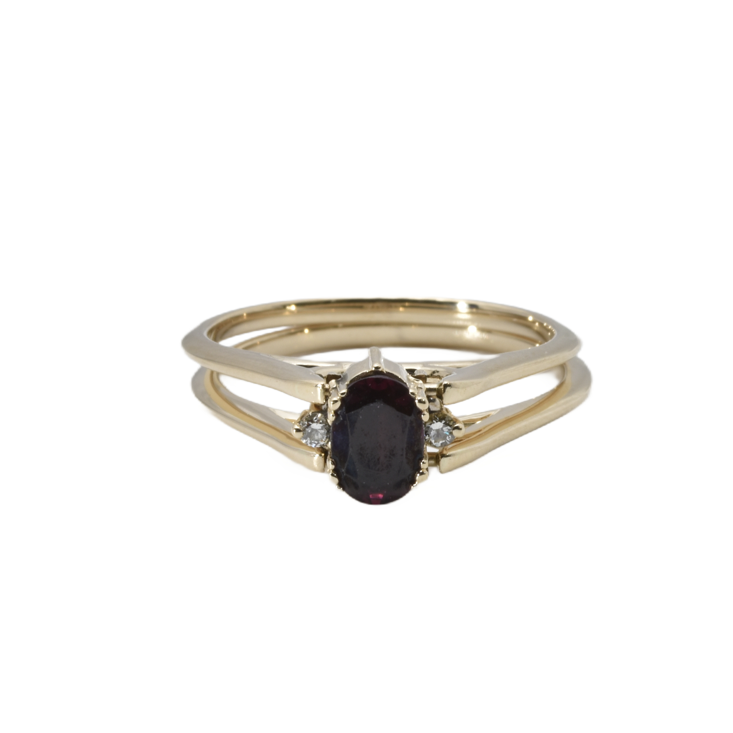 Wechselring mit Rodolith und Brillanten