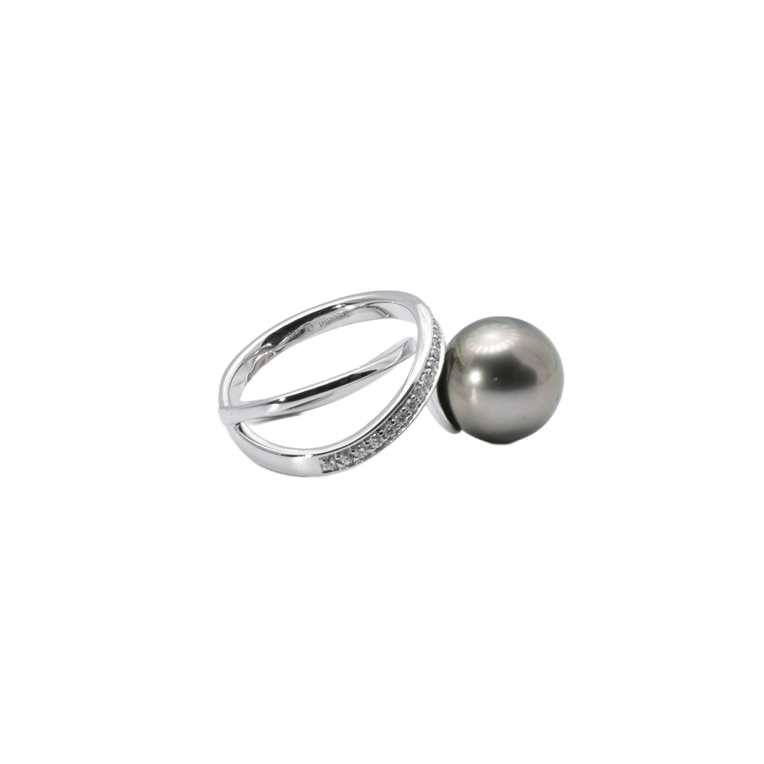 Doppelring mit Perle