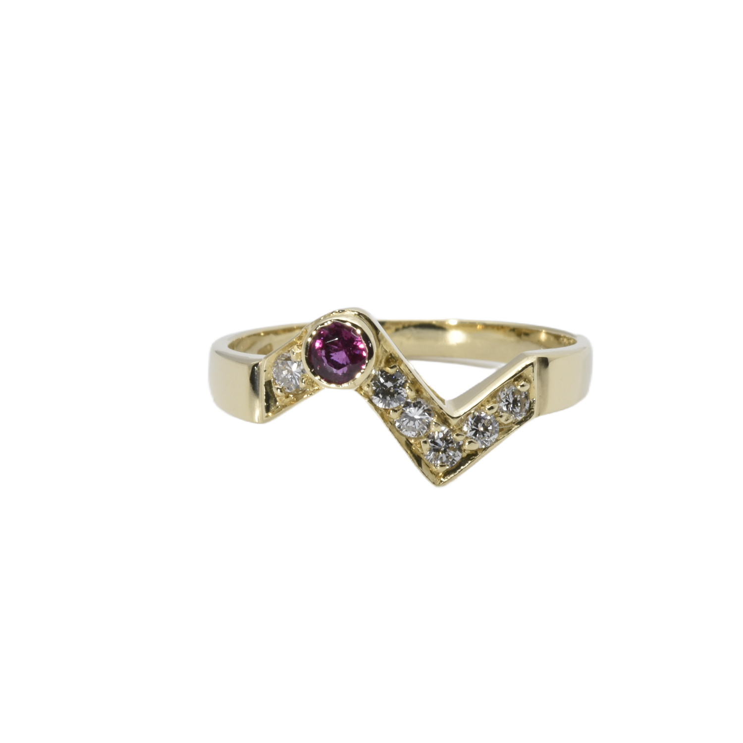 Ring mit Brillanten und Turmalin
