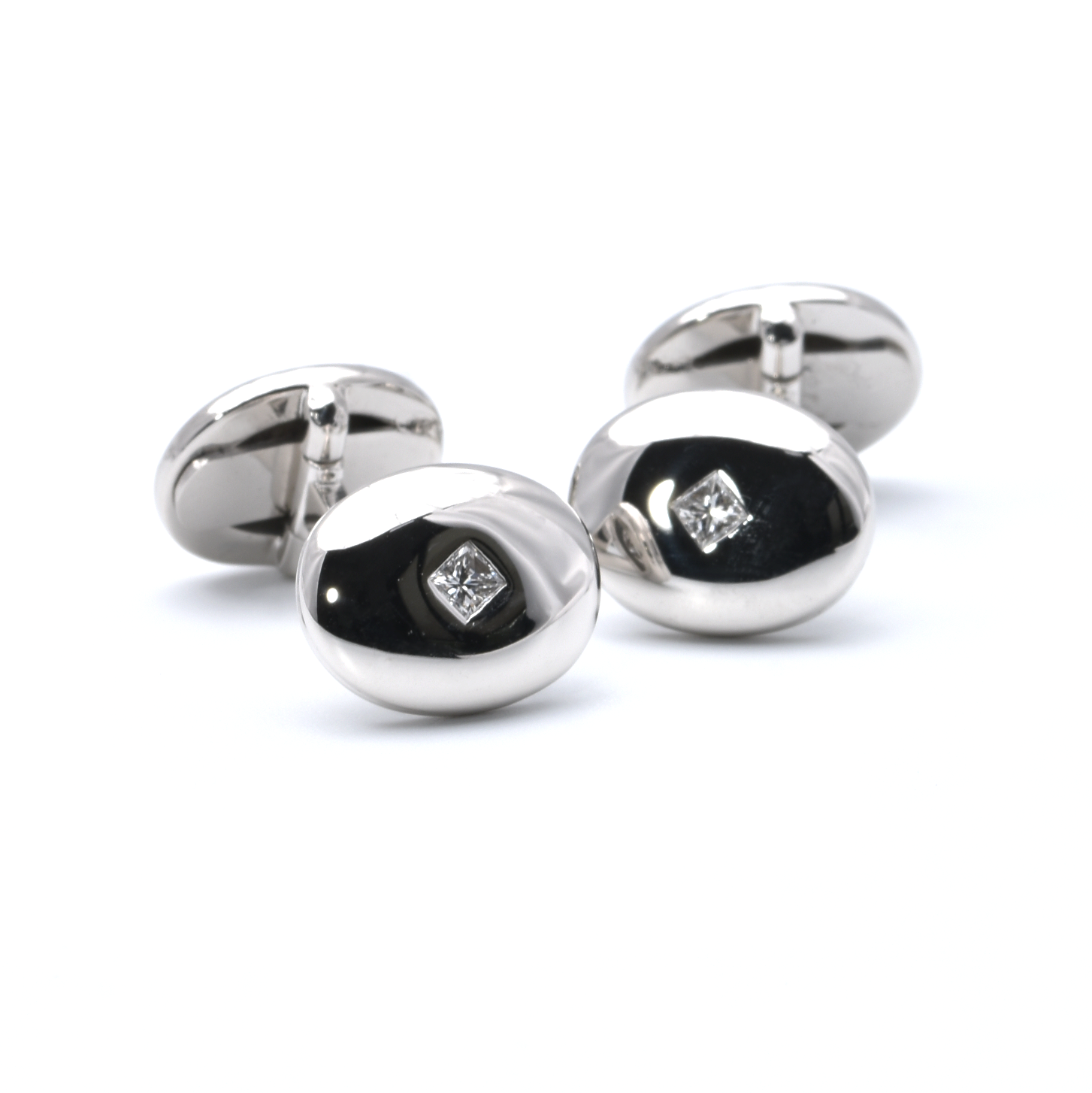 Manschettenknöpfe | 750/000 Weißgold | Diamanten