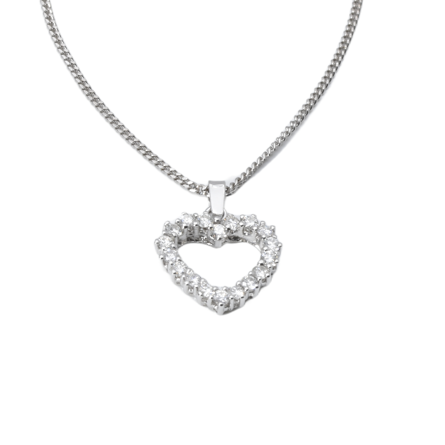 Kette mit Herzanhänger und Brillanten