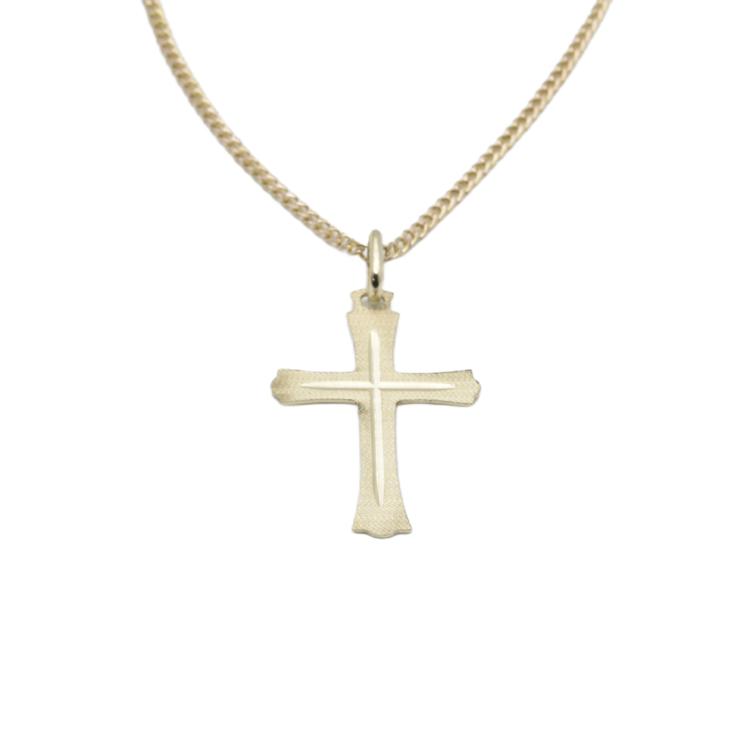Kette mit Kreuzanhänger | 585/000 Gelbgold