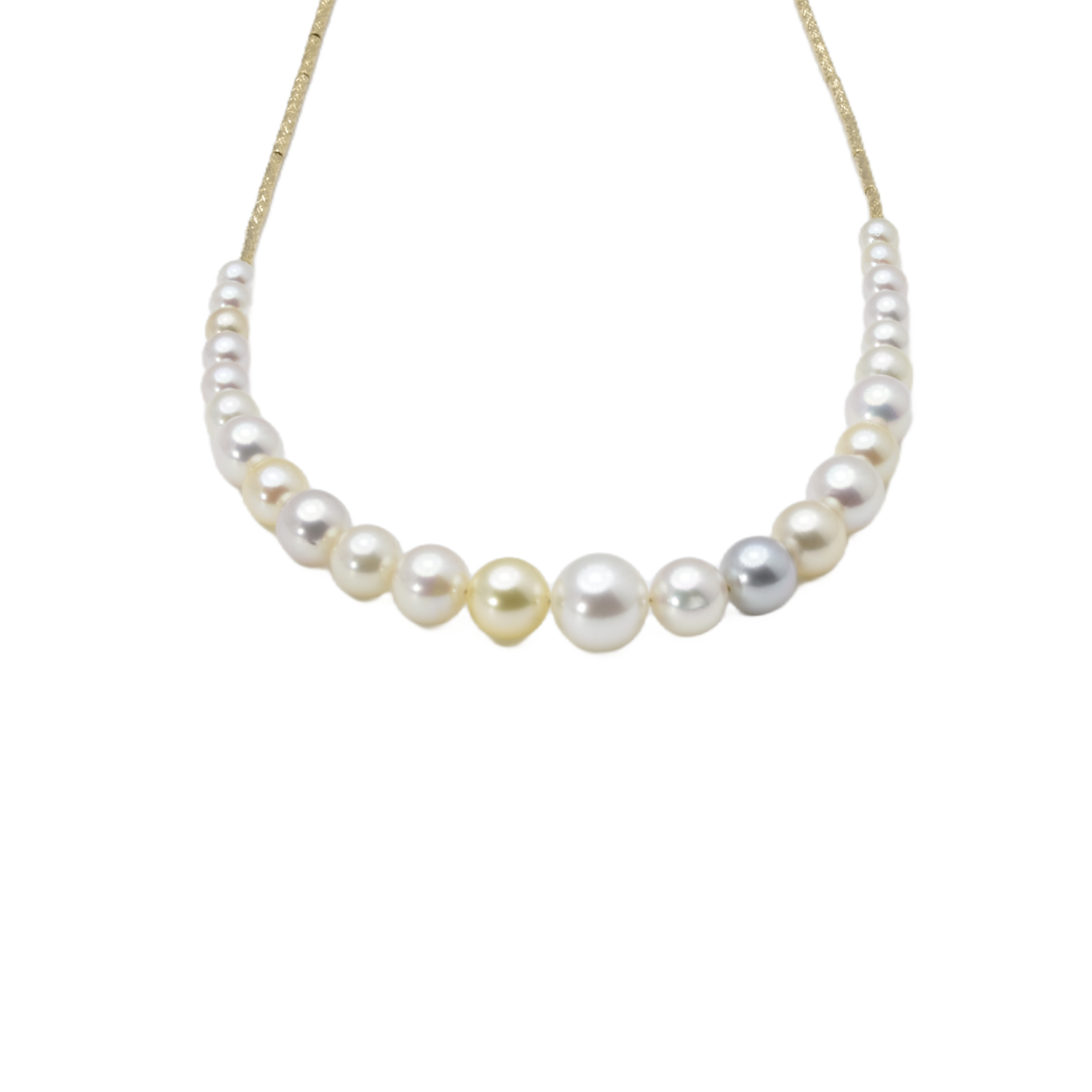 Collier mit pastellfarbenen und weißen Perlen