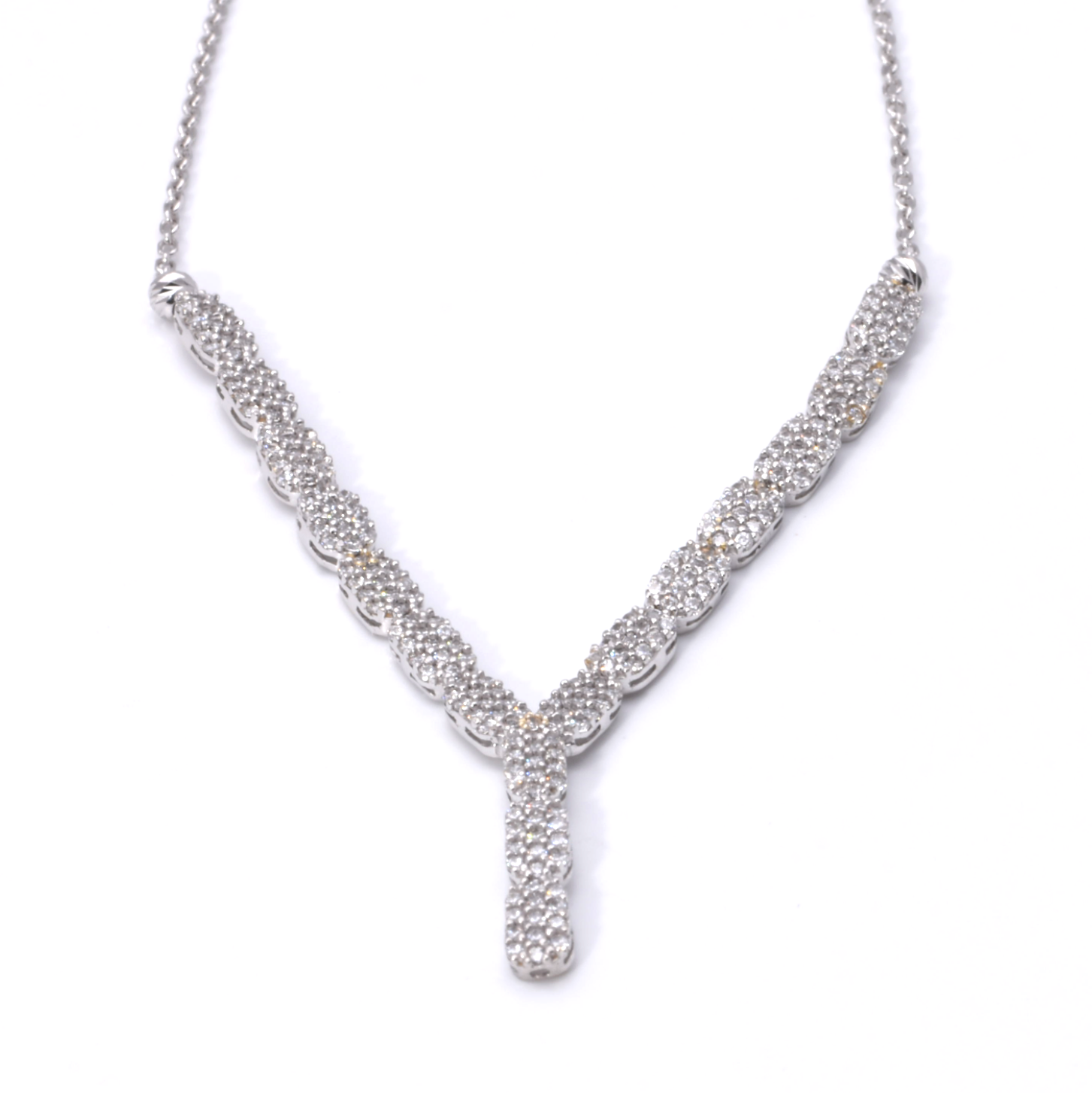 Y-Collier mit Zirkonia