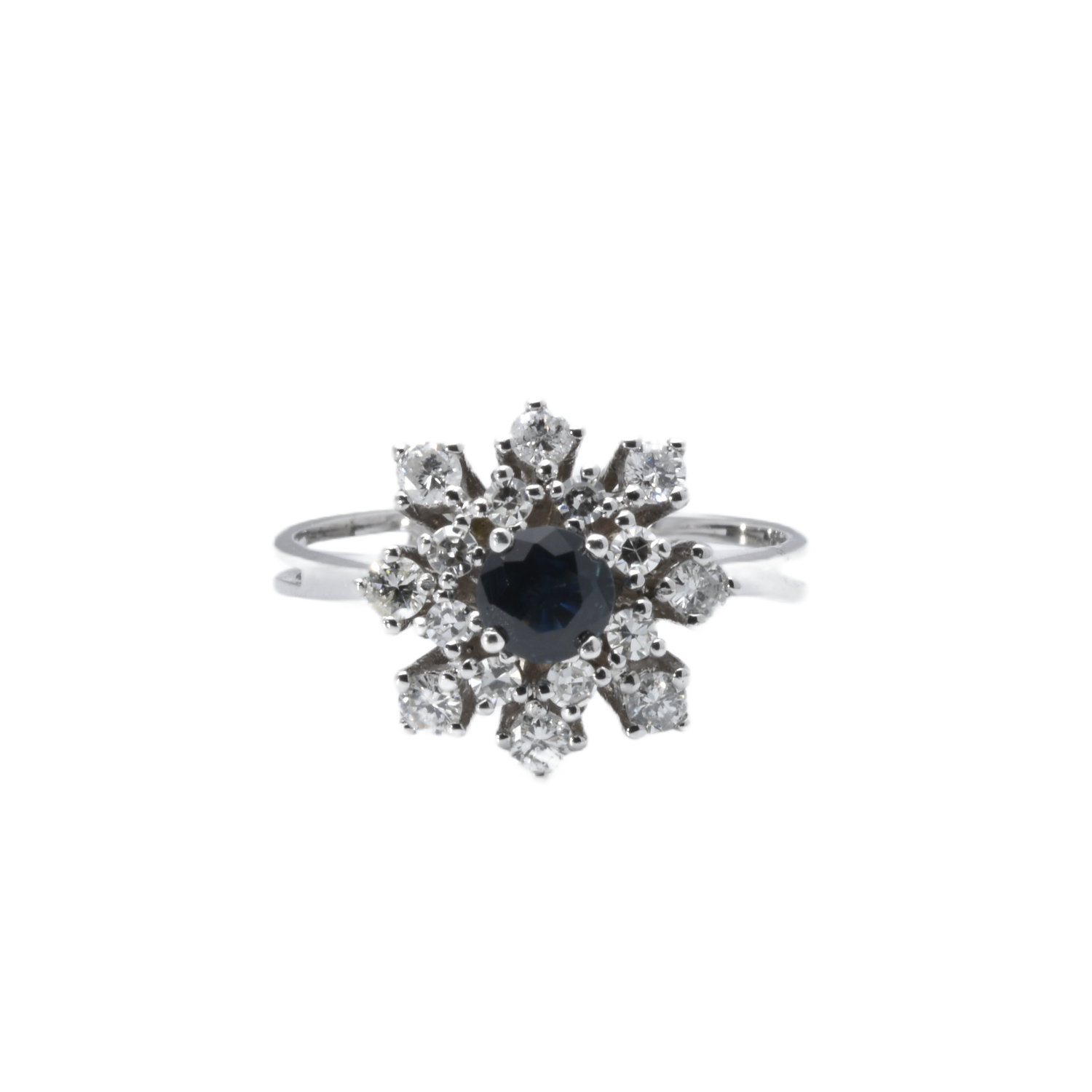 Ring mit Brillanten und Saphir