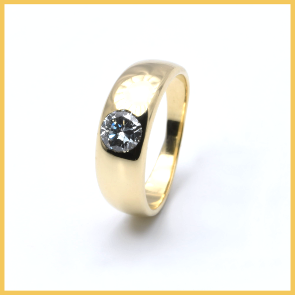 Solitär Ring | 585/000 Gelbgold | Brillant