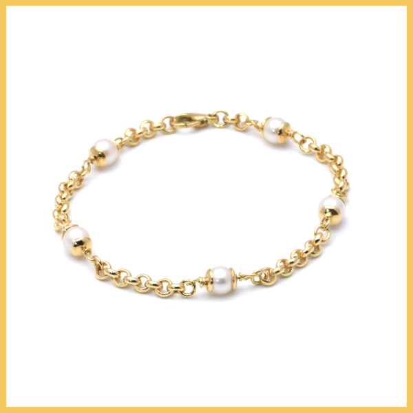 Armband | 750/000 Gelbgold | Perlen