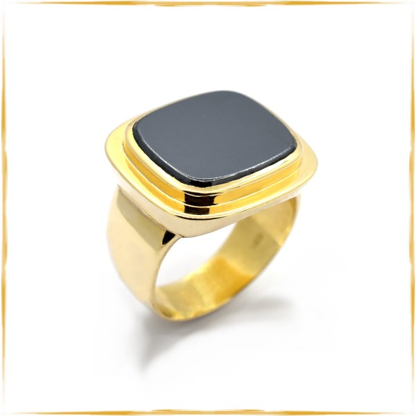 Ring | 585/000 Gold | Onyx | Chevalier | Siegelring