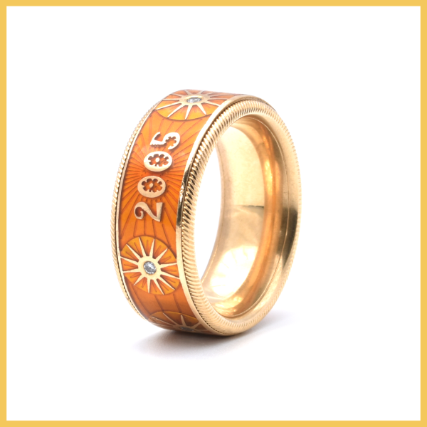 Ring | 750/000 Gelbgold | Wellendorff | Jahresring 2005 - Sonne