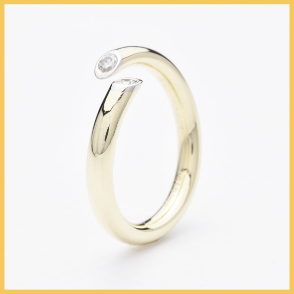 Ring | 585/000 Gold | Brillanten | Bicolor