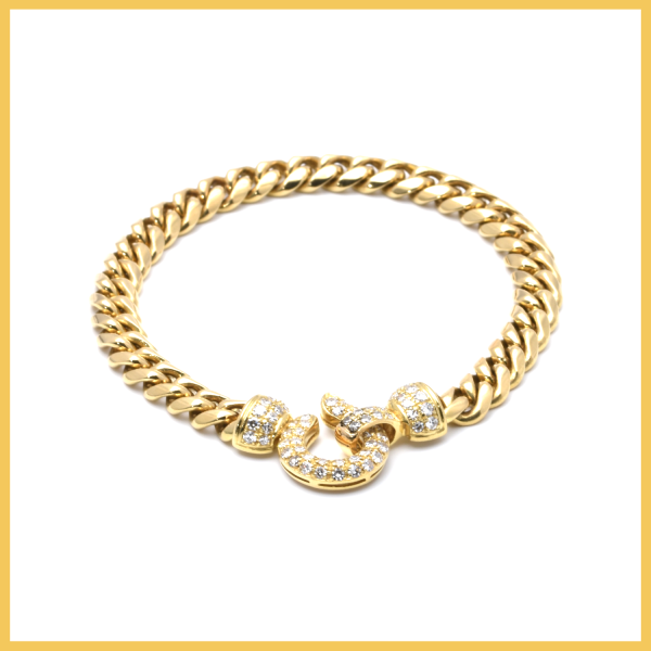 Armband | 750/000 Gelbgold | Diamanten