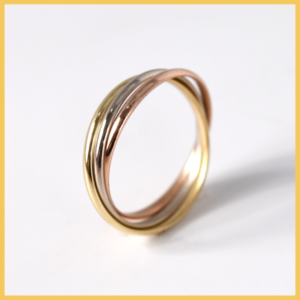 Ring | 333/000 Gold | Tricolor | Dreifachring