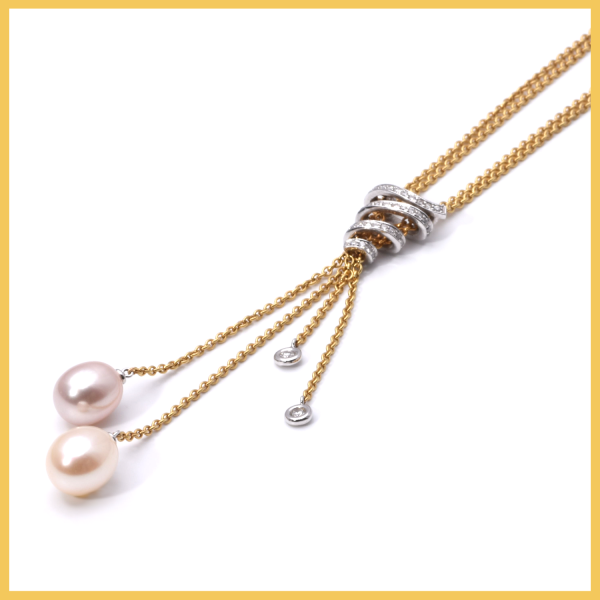 Kette mit Perle und Brillanten