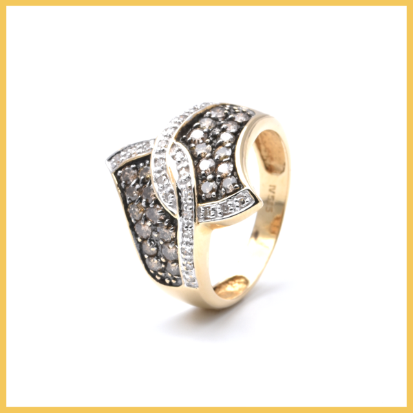 Ring | 585/000 Gold | farbige Brillanten | Diamanten