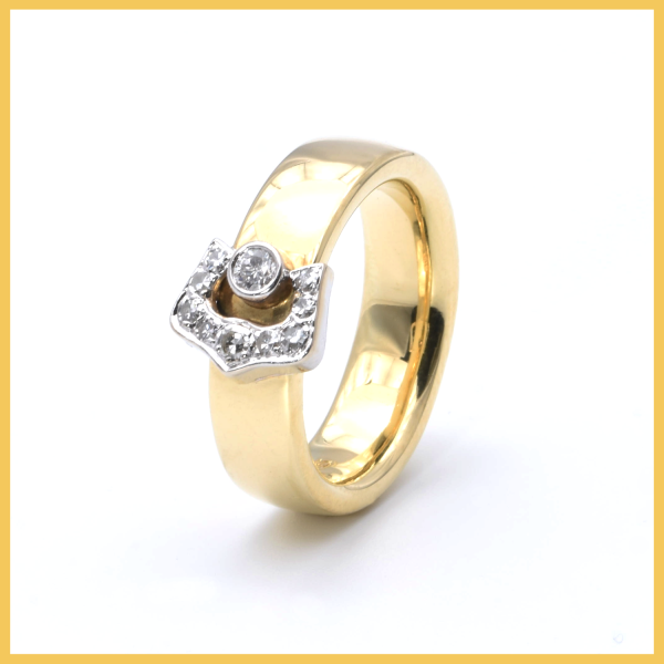 Ring | 585/000 Gold | Bicolor | Brillant | Diamanten