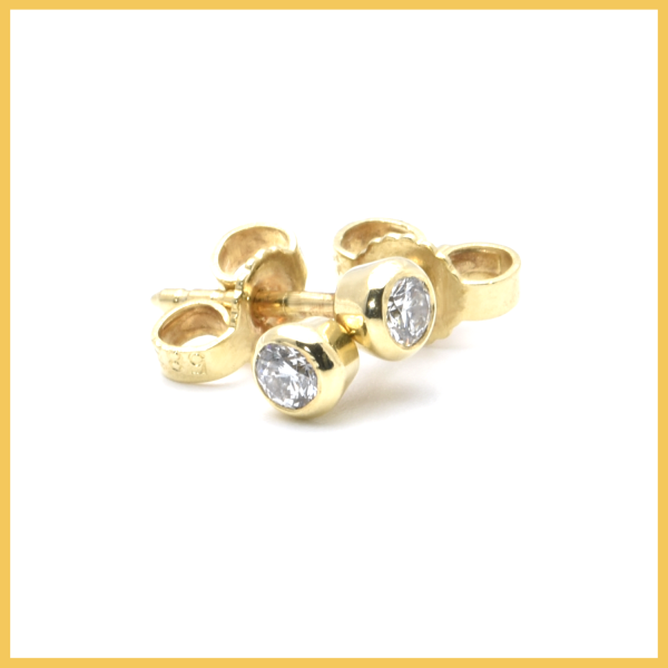 Ohrstecker | 585/000 Gelbgold | Brillanten