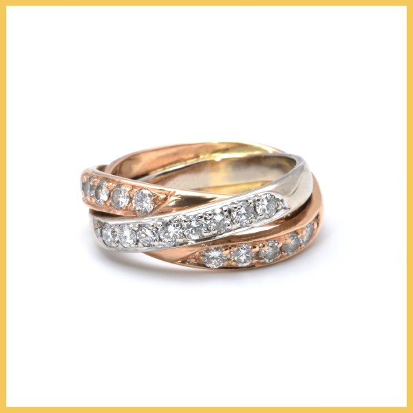 Ring | 585/000 Gold | Tricolor | Brillanten