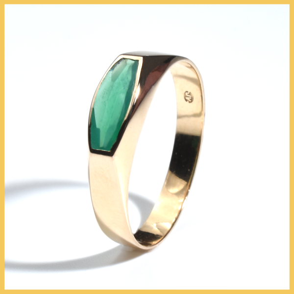 Ring | 585/000 Gelbgold | Smaragd